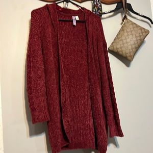 Womens Chenille Cardigan
